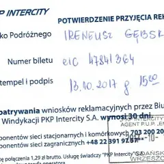 Reklamacja Intercity: Ile czasu? Rok na skargę, 30 dni na decyzję
