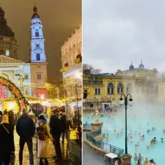 Budapeszt jarmark bożonarodzeniowy przy Bazylice św. Stefana i kąpielisko termalne.