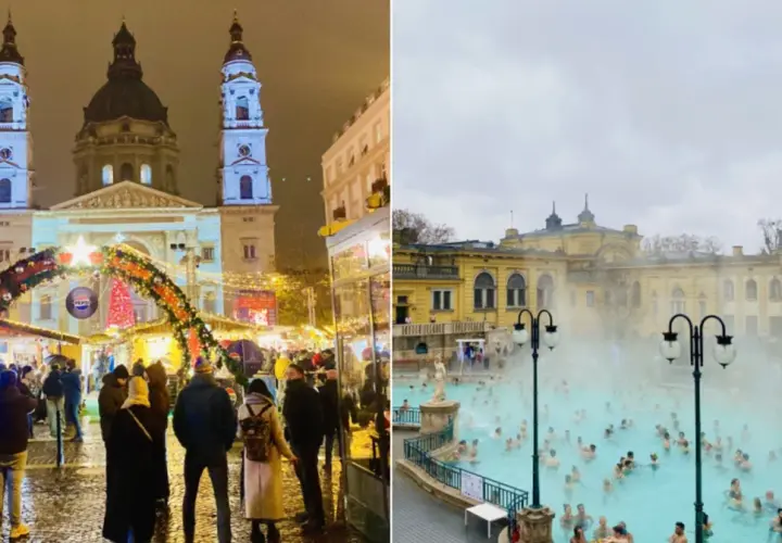 Budapeszt jarmark bożonarodzeniowy przy Bazylice św. Stefana i kąpielisko termalne.